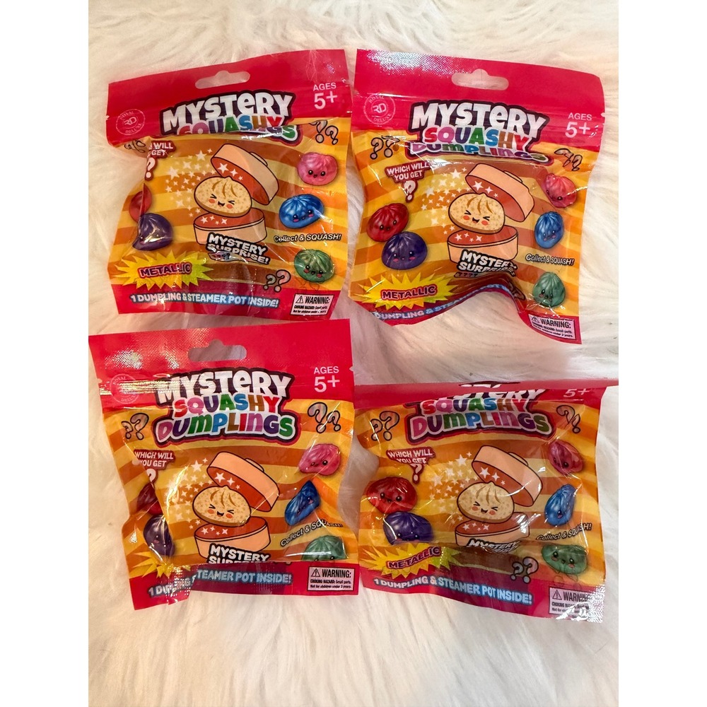 Royal Deluxe Mystery Squashy Dumplings Blind Bag Lot of 4 TY81073 Sensory Toy